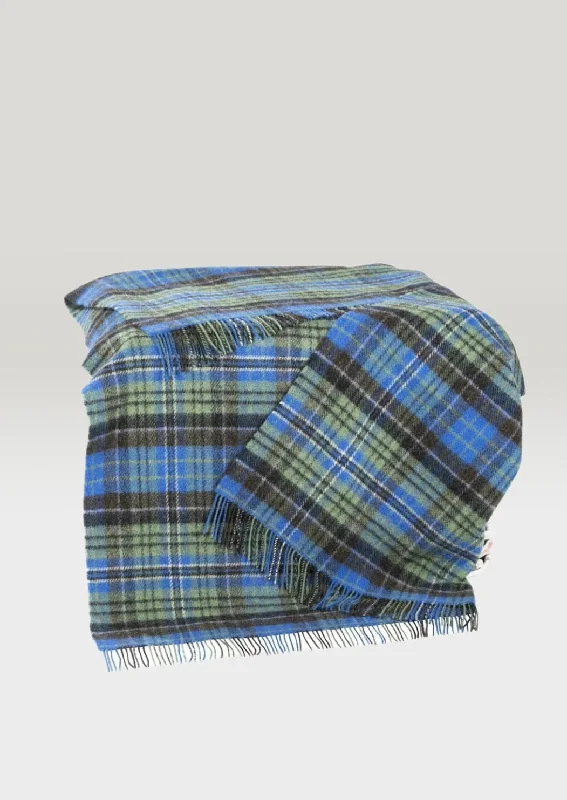 John Hanly Large Blue Lichen Plaid Blanket