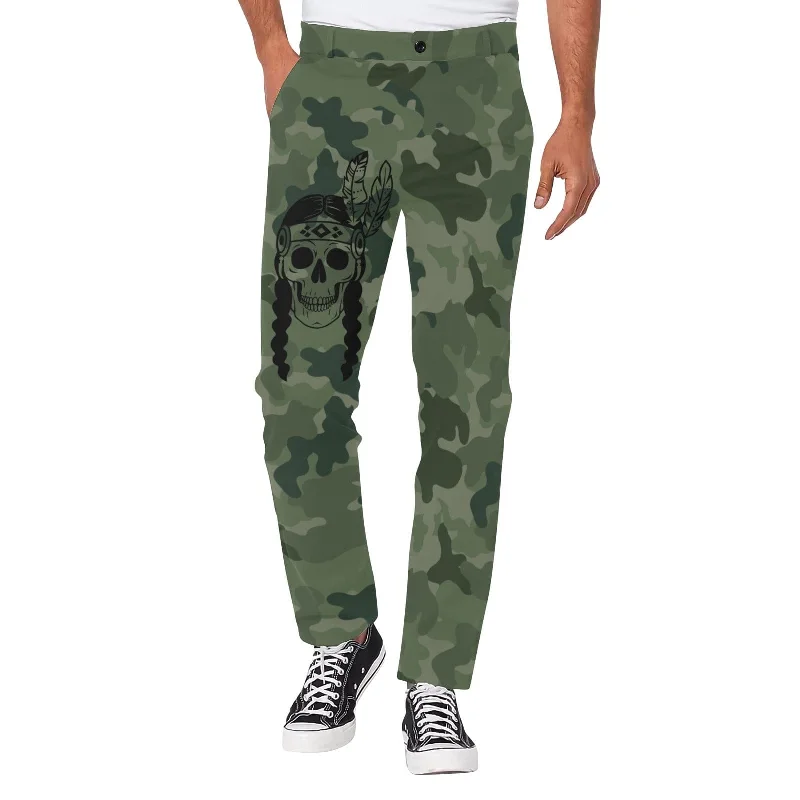 Men's Indian Skull Camo Casual Pants