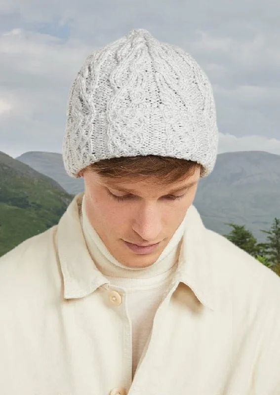 Merino Wool Aran Hat | Grey