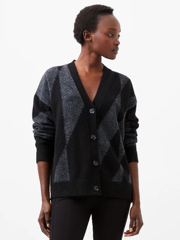 Nicola Recycled Brushed Check Cardigan