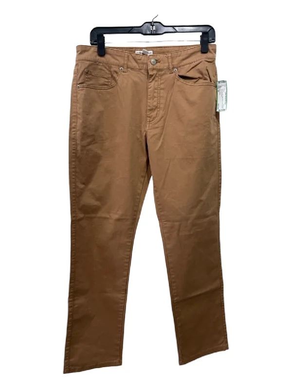 Peter Millar Size 32 Dark Tan Cotton Blend Solid Khakis Men's Pants