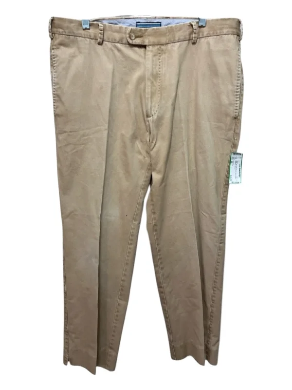 Peter Millar Size 35 Beige Cotton Blend Solid Khakis Men's Pants