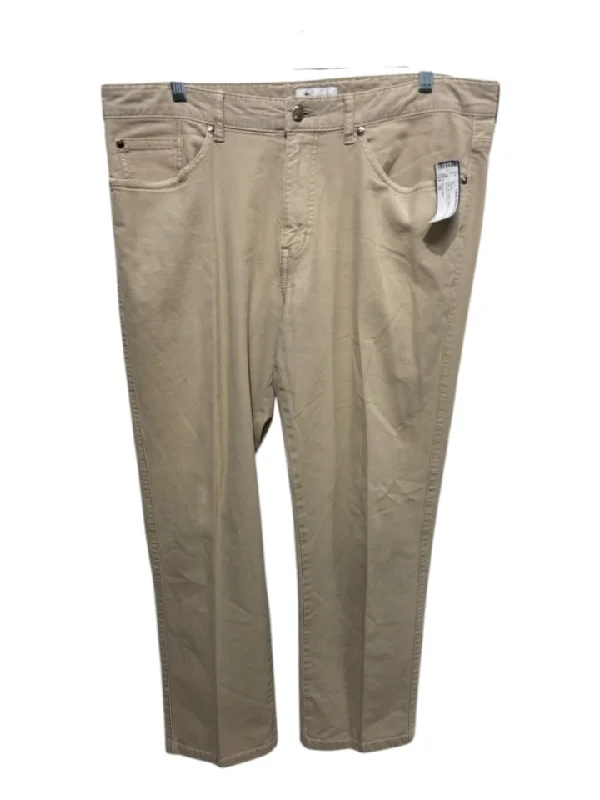 Peter Millar Size 35 Tan Cotton Blend Solid Khakis Men's Pants