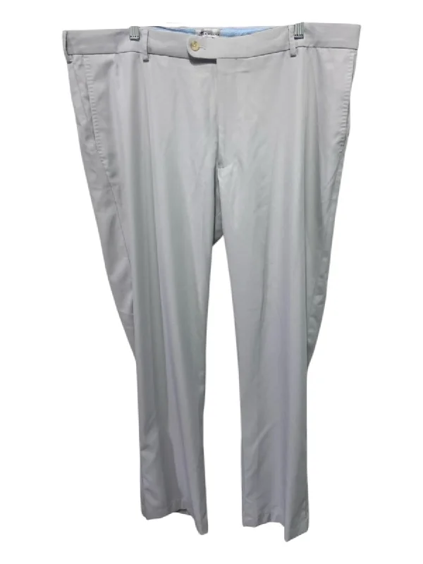 Peter Millar Size 40 Cream Polyester Solid Zip Fly Men's Pants