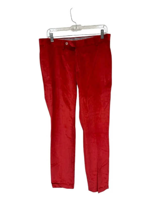 Phineas Cole NWT Size 34 Red Velvet Trouser Men's Pants