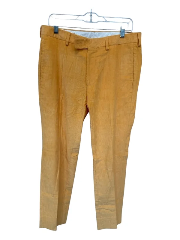 Phineas Cole Size 32 Yellow Corduroy Trouser Men's Pants