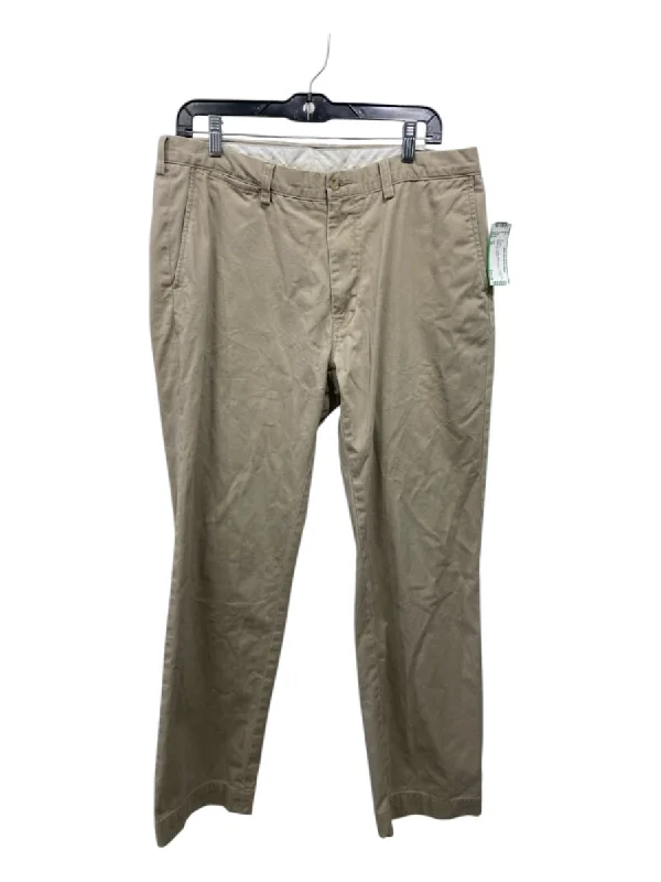 Polo Size 36 Beige Cotton Blend Solid Khakis Men's Pants