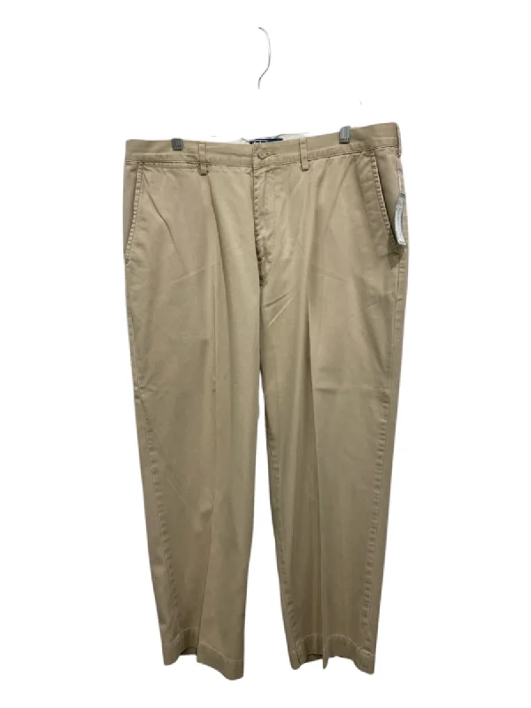 Polo Size 38 Beige Cotton Blend Solid Khakis Men's Pants