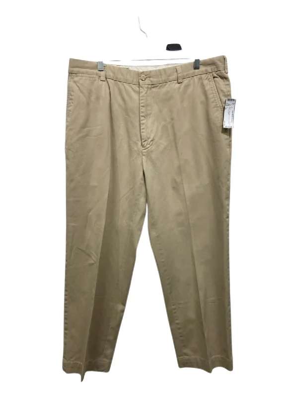 Polo Size 38 Beige Cotton Blend Solid Khakis Men's Pants