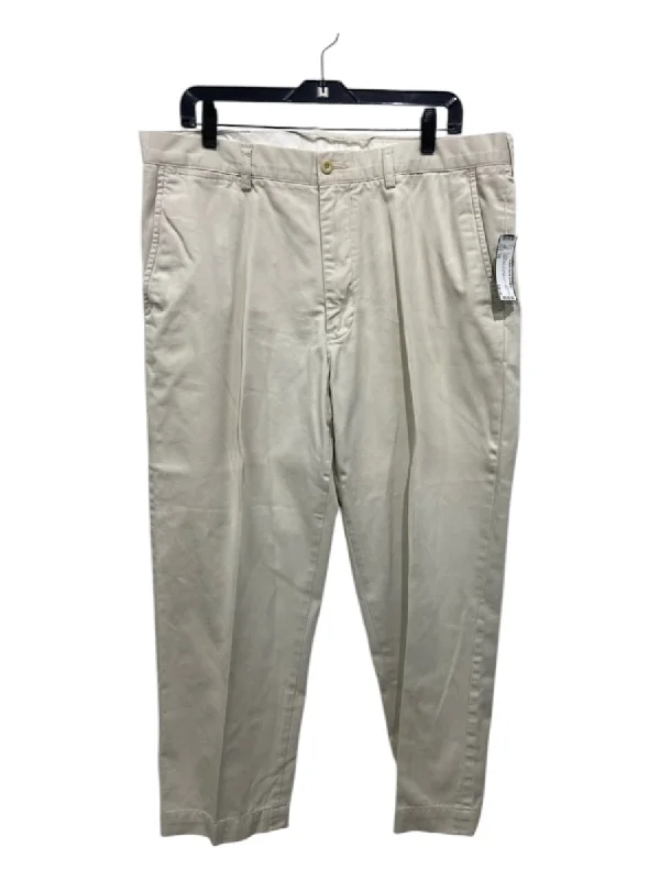 Polo Size 38 Light Beige Cotton Blend Solid Khakis Men's Pants