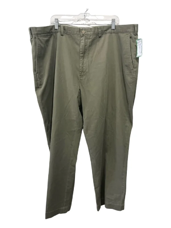 Polo Size 46 Olive Cotton Solid Khakis Men's Pants