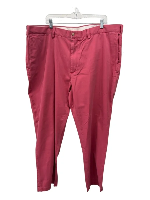 Polo Size 46 Red Cotton Blend Solid Khakis Men's Pants