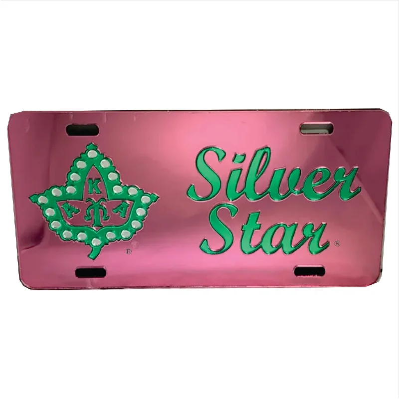 AKA Silver Star Ivy Auto Tag Pink/Green