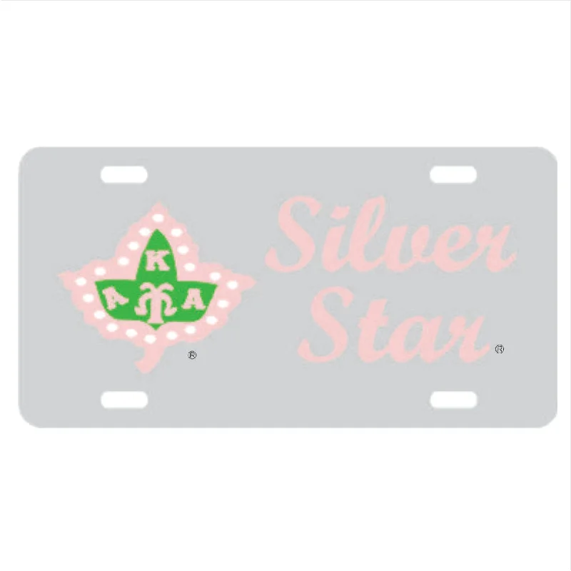 AKA Silver Star Ivy Auto Tag Silver/Pink/Pink