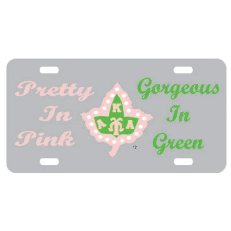 AKA Pretty/Gor Auto Tag Silver Pink Ivy