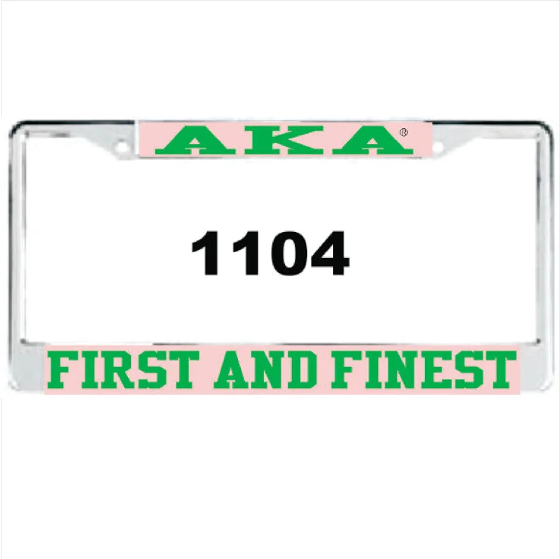 AKA 1ST and Finest Auto Frame Pink/Green