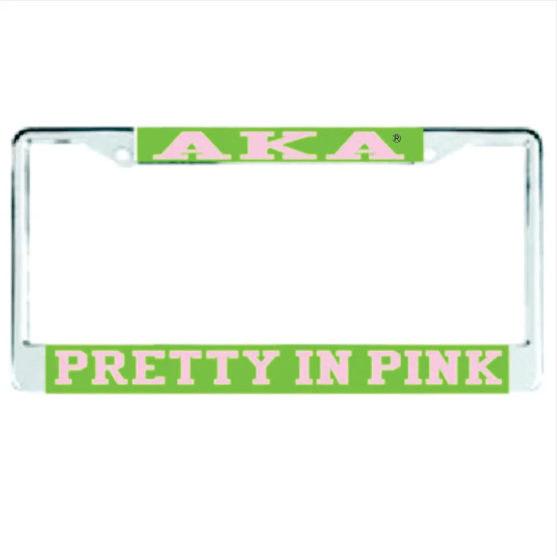 AKA Pretty In Pink Auto Frame Green/Pink