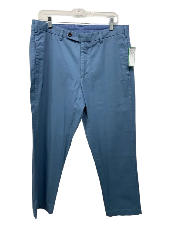 Sid Mashburn Size 34 Blue Cotton zip fly Khaki Men's Pants