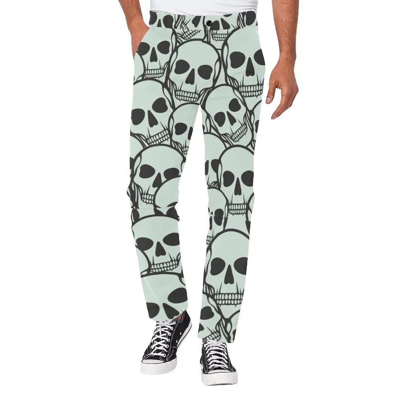 Skulls Black Eyes Men's Casual Pants