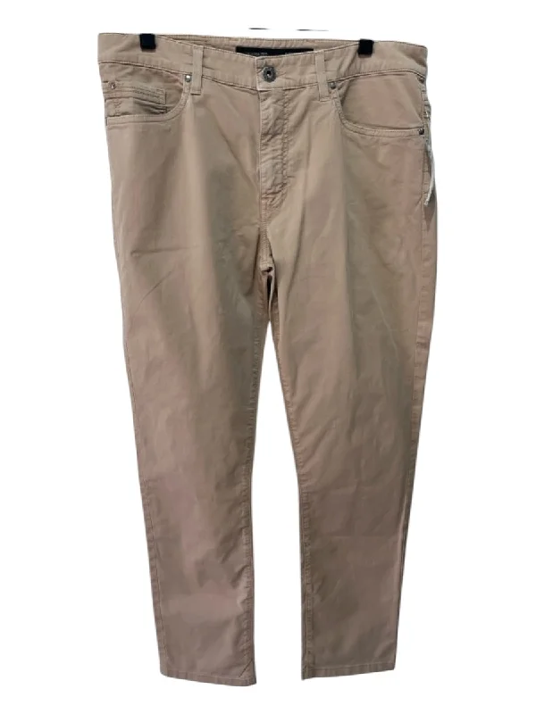 Teleria Size 36 Tan Cotton Blend Solid Khakis Men's Pants