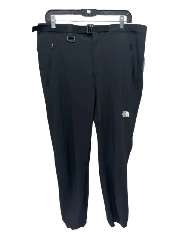 The North Face Size L Black Synthetic Solid Athletic Jogger Men's Pants