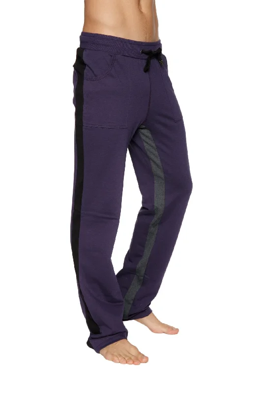 Ultra Flex Yoga Track & Yoga Sweat Pant (Eggplant w/Black & Charcoal)