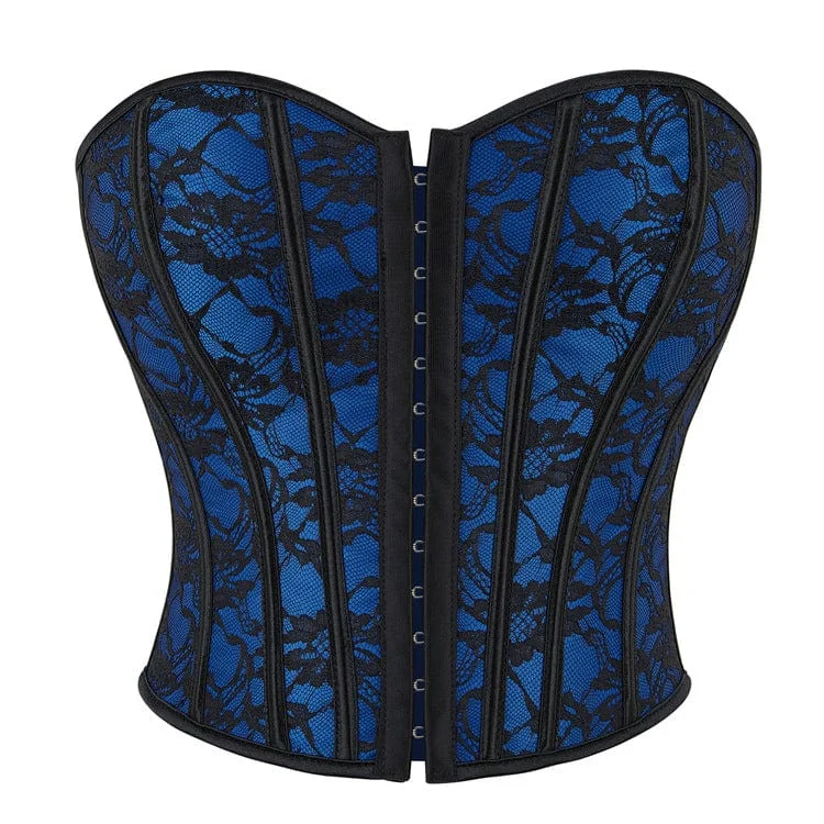 Women's Gothic Floral Printed Overbust Corset