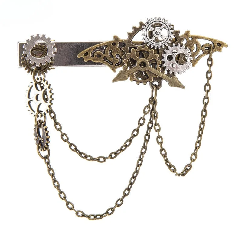 Women's Steampunk Gear Chain Hair Clip