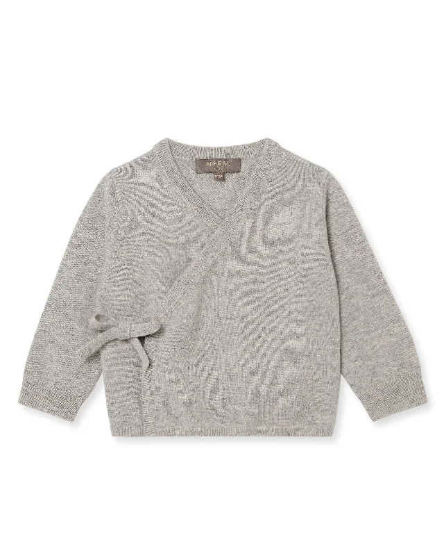 Wrap Cashmere Cardigan Fumo Grey