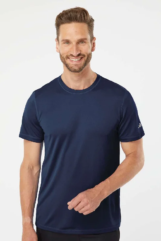 Adidas Mens UPF 50+ Short Sleeve Crewneck T-Shirt - Collegiate Navy Blue