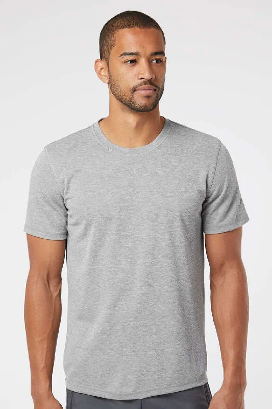 Adidas Mens UPF 50+ Short Sleeve Crewneck T-Shirt - Heather Grey