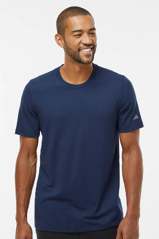 Adidas Mens Short Sleeve Crewneck T-Shirt - Collegiate Navy Blue