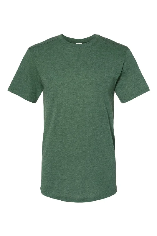 Augusta Sportswear Mens Short Sleeve Crewneck T-Shirt - Heather Dark Green