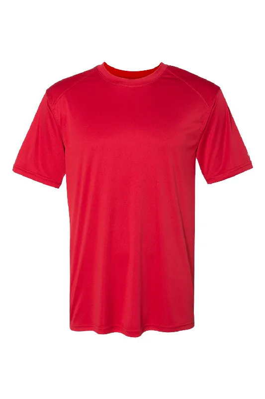 Badger Mens Ultimate SoftLock Moisture Wicking Short Sleeve Crewneck T-Shirt - Red