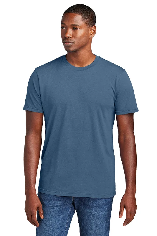 District Mens District Wash Short Sleeve Crewnect T-Shirt - Dusk Blue - New