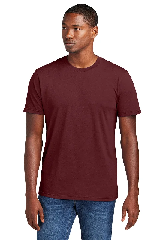 District Mens District Wash Short Sleeve Crewnect T-Shirt - Garnet Red - New