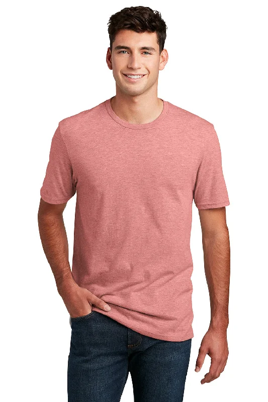 District Mens Perfect Blend Short Sleeve Crewneck T-Shirt - Blush Pink Frost