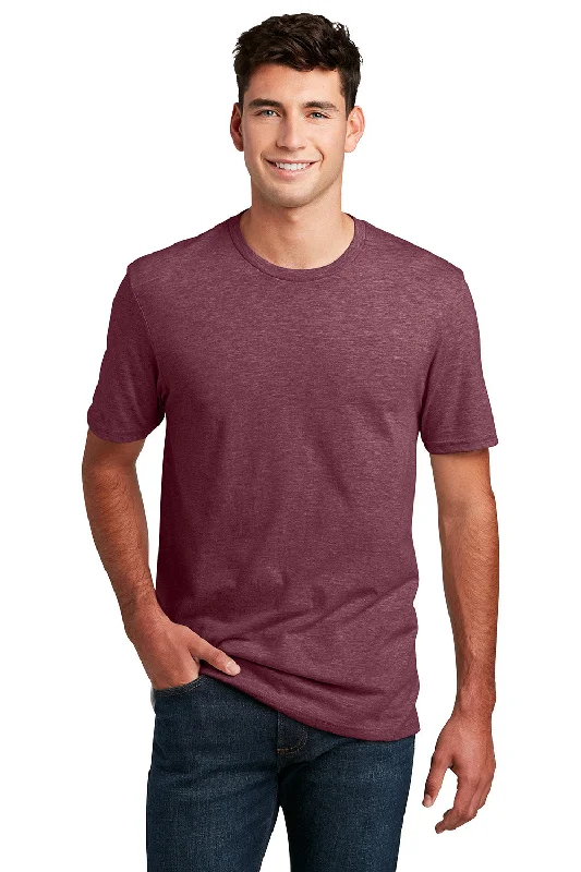 District Mens Perfect Blend Short Sleeve Crewneck T-Shirt - Heather Cardinal Red