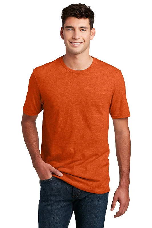 District Mens Perfect Blend Short Sleeve Crewneck T-Shirt - Heather Deep Orange