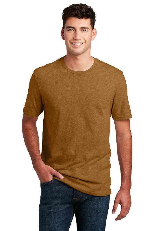 District Mens Perfect Blend Short Sleeve Crewneck T-Shirt - Heather Duck Brown