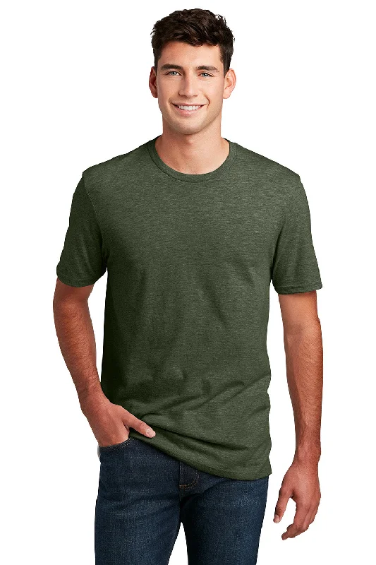 District Mens Perfect Blend Short Sleeve Crewneck T-Shirt - Heather Forest Green