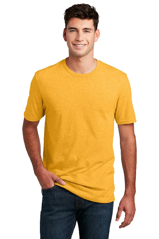 District Mens Perfect Blend Short Sleeve Crewneck T-Shirt - Heather Gold