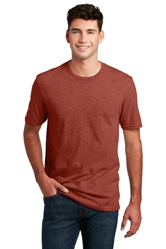 District Mens Perfect Blend Short Sleeve Crewneck T-Shirt - Heather Russet Red