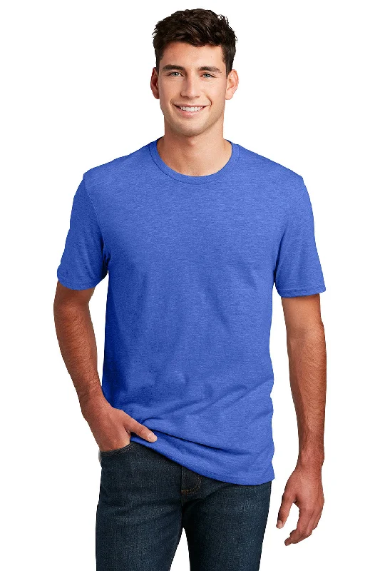 District Mens Perfect Blend Short Sleeve Crewneck T-Shirt - Royal Blue Frost