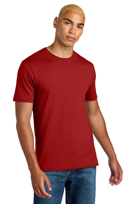 District Mens Perfect Weight Icon Short Sleeve Crewneck T-Shirt - Classic Red - New