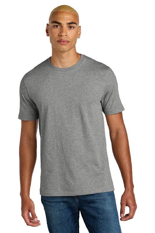 District Mens Perfect Weight Icon Short Sleeve Crewneck T-Shirt - Heather Steel Grey - New