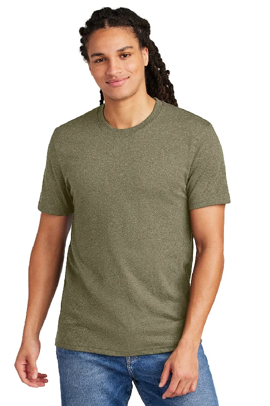 District Mens Re-Tee Short Sleeve Crewneck T-Shirt - Heather Light Olive Green