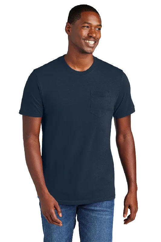 District Mens Very Important Short Sleeve Crewneck T-Shirt w/ Pocket - New Navy Blue