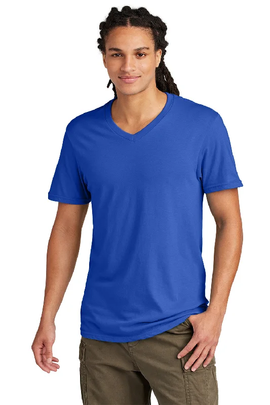 District Mens Very Important Short Sleeve V-Neck T-Shirt - Deep Royal Blue