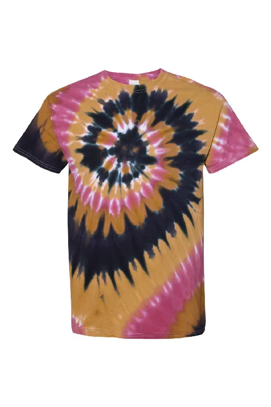 Dyenomite Mens Spiral Tie Dyed Short Sleeve Crewneck T-Shirt - Tucson